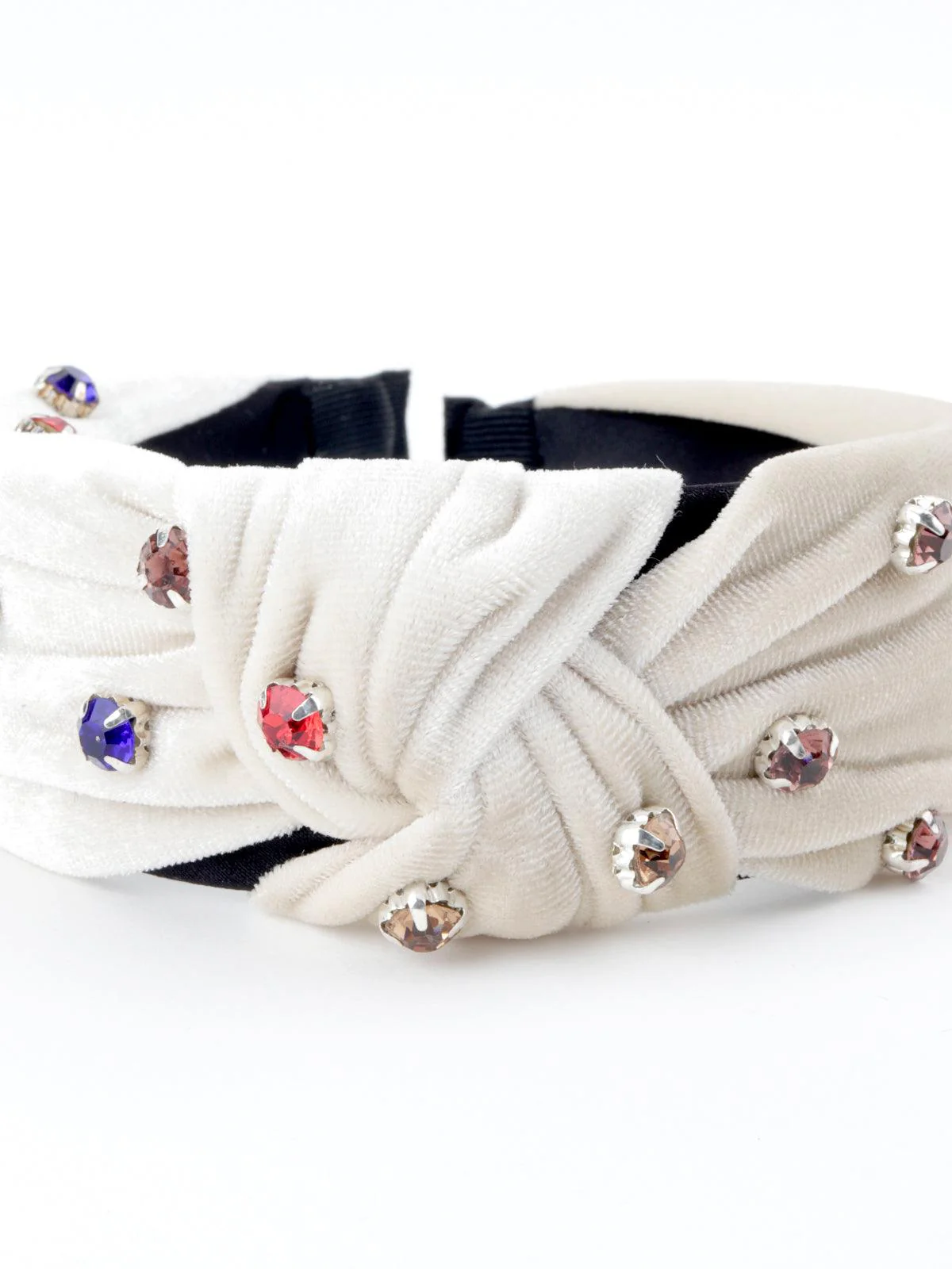 Odette Women Off-White Sparkling Hairband - Image 4