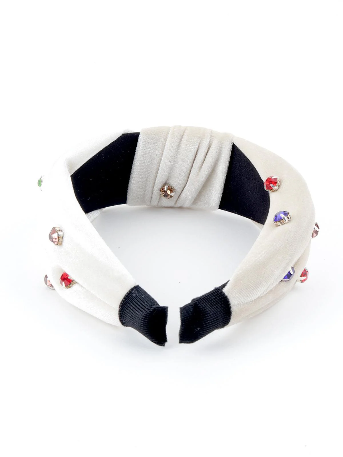 Odette Women Off-White Sparkling Hairband - Image 6