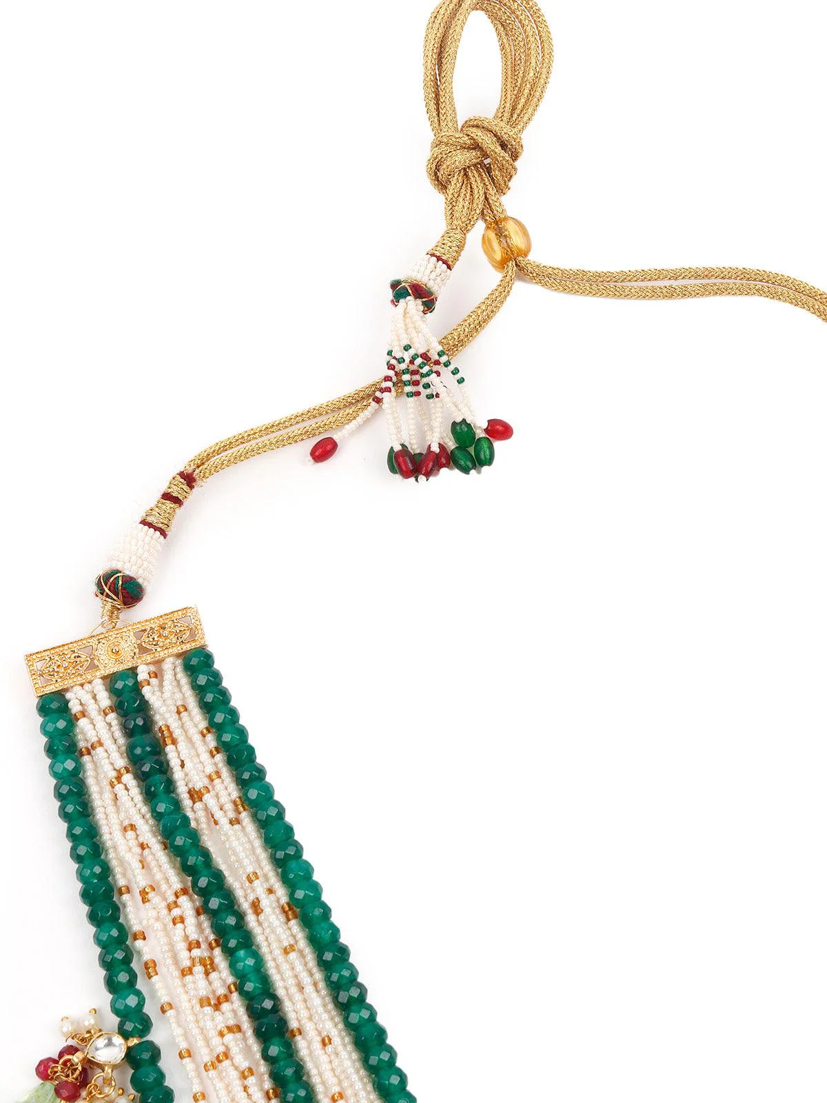 Odette Women Opulant Embellished Long Necklace Set - Image 5