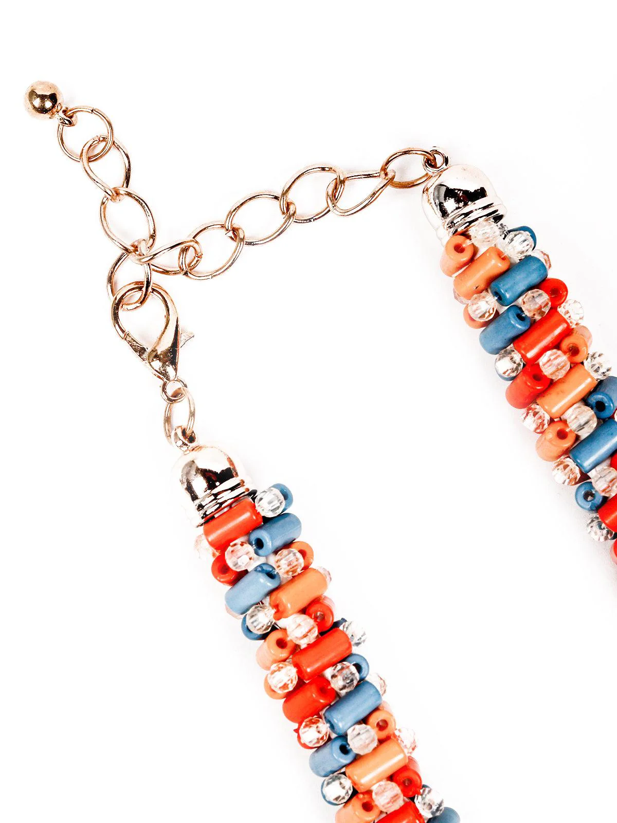 Odette Women Orange And Blue Metal Necklace - Image 6