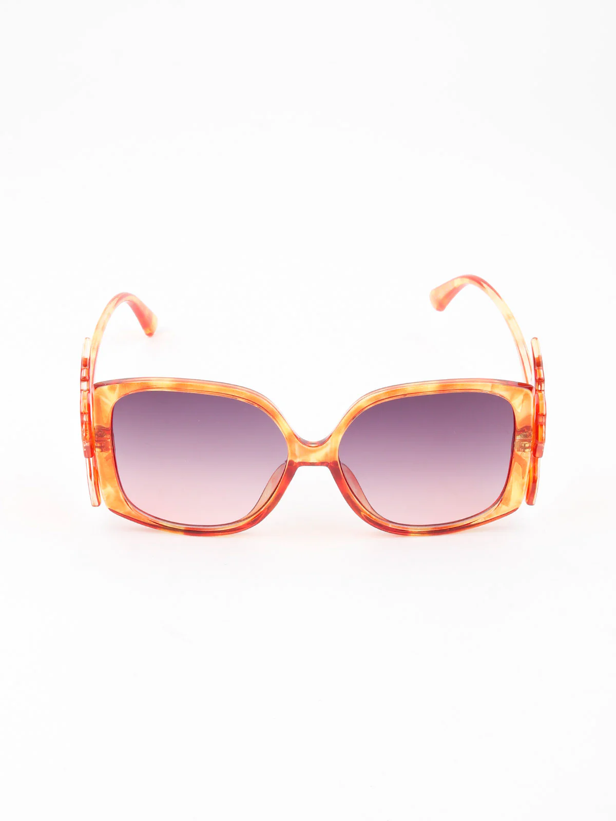 Odette Women Orange And Indigo Oversized Sunglasses - Image 5