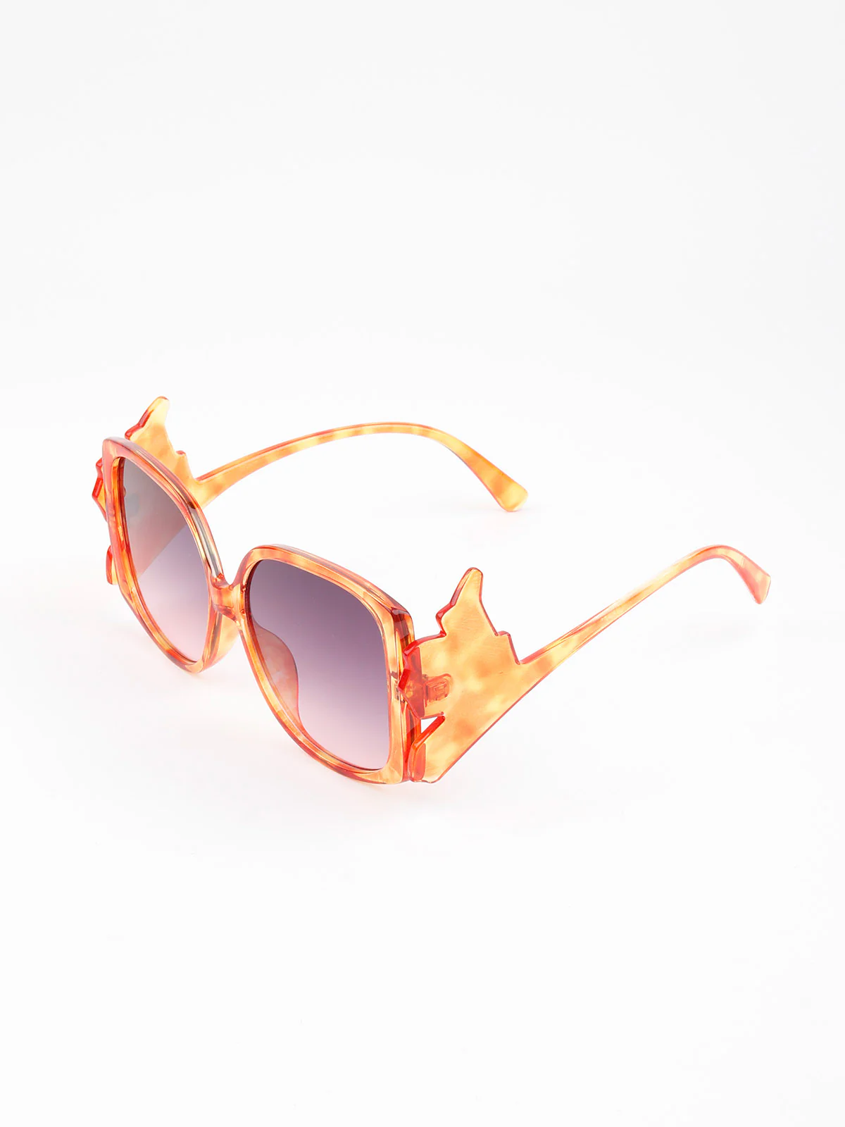 Odette Women Orange And Indigo Oversized Sunglasses - Image 6