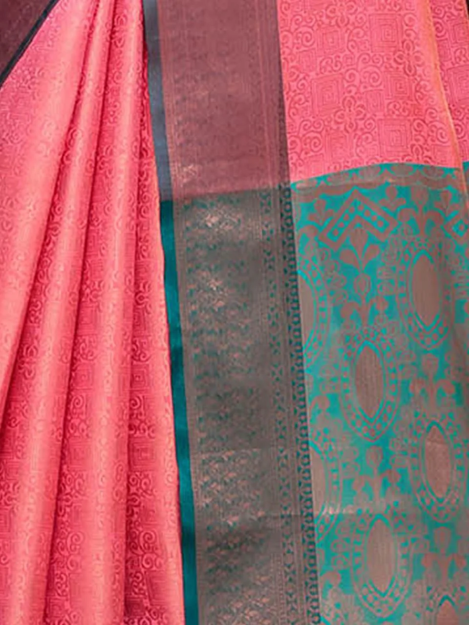 Odette Women Orange Silk Blend Woven Saree With Unstitched Blouse - Image 6