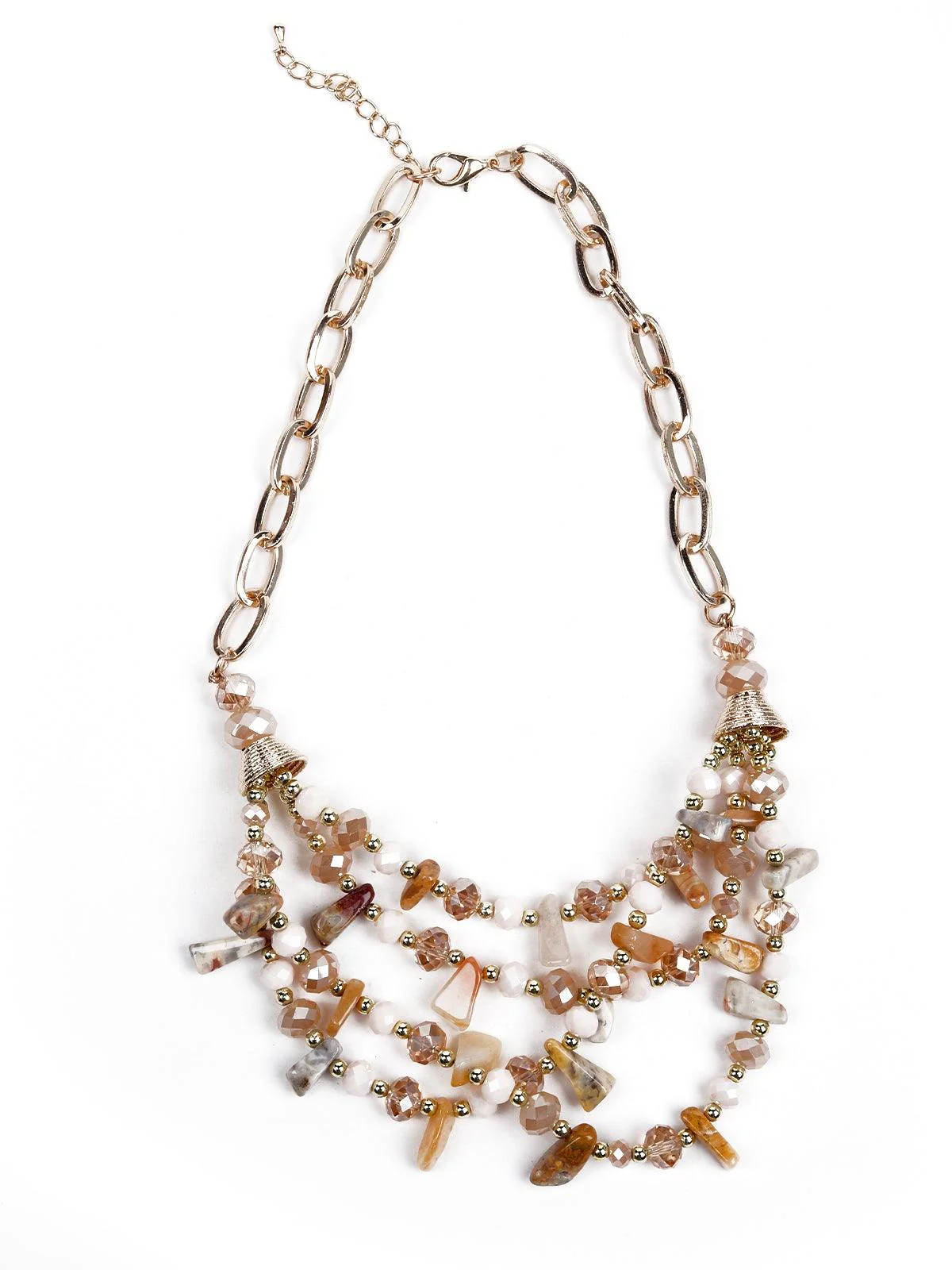 Odette Women Orange Metal Necklace - Image 3