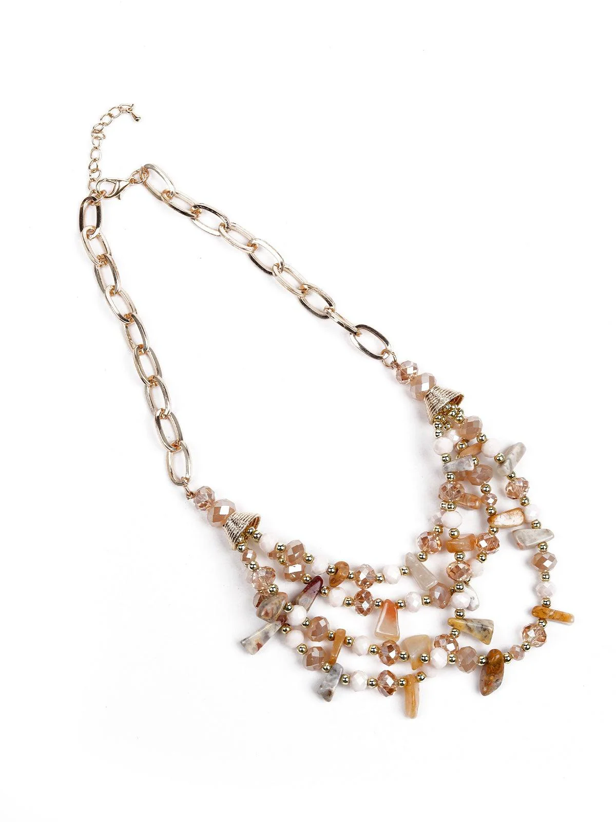 Odette Women Orange Metal Necklace - Image 4