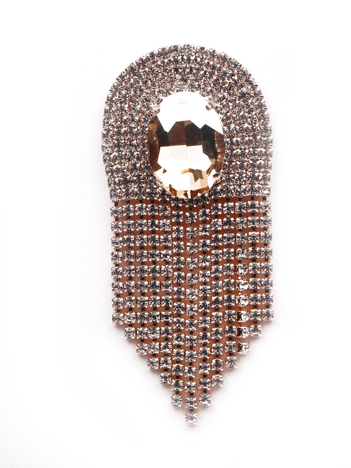 Odette Women Gold -Studded Tassel Earrings - Image 4