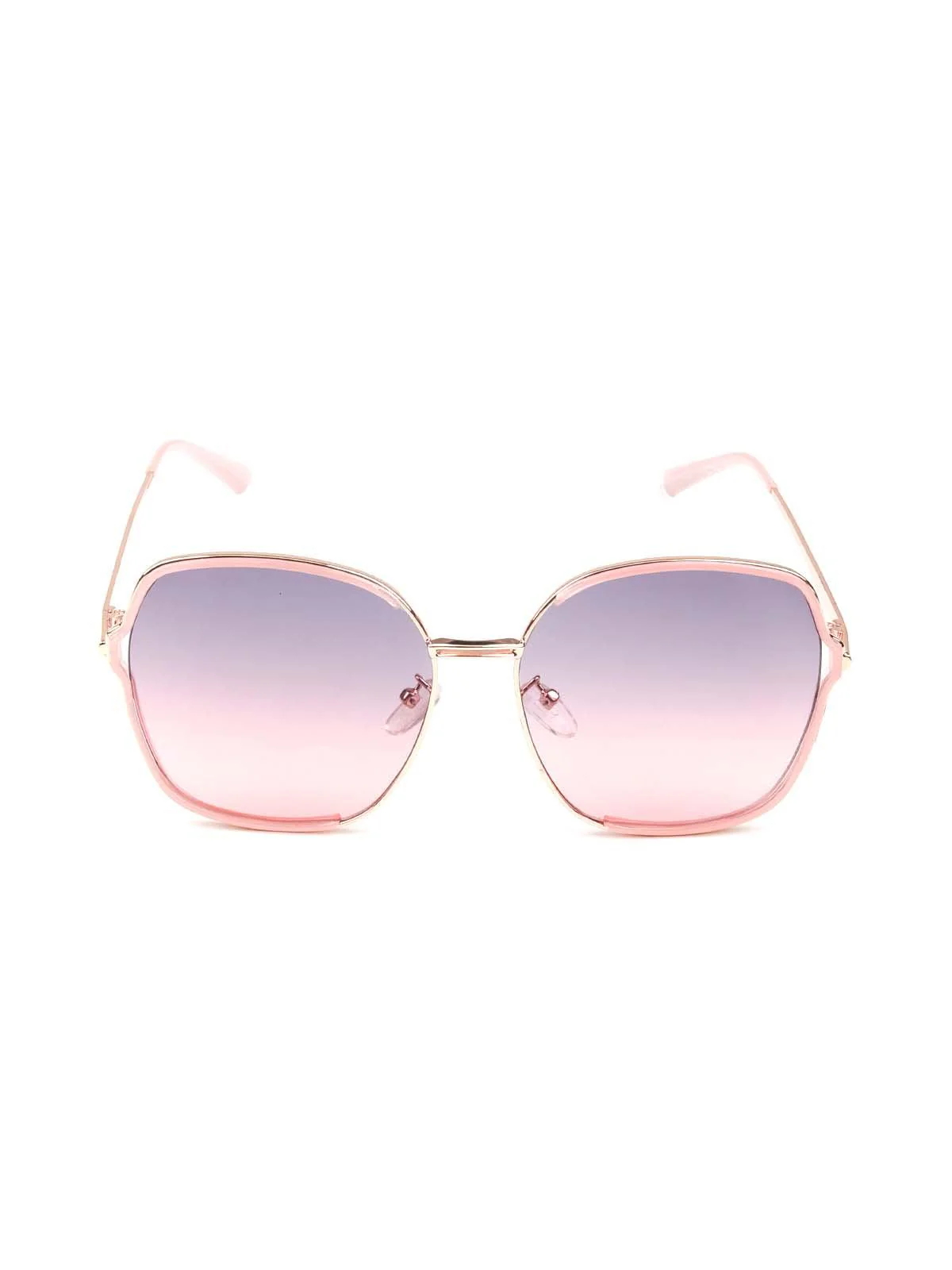 Odette Women Gorgeous Pink-Tinted Oversized Sunglasses - Image 3