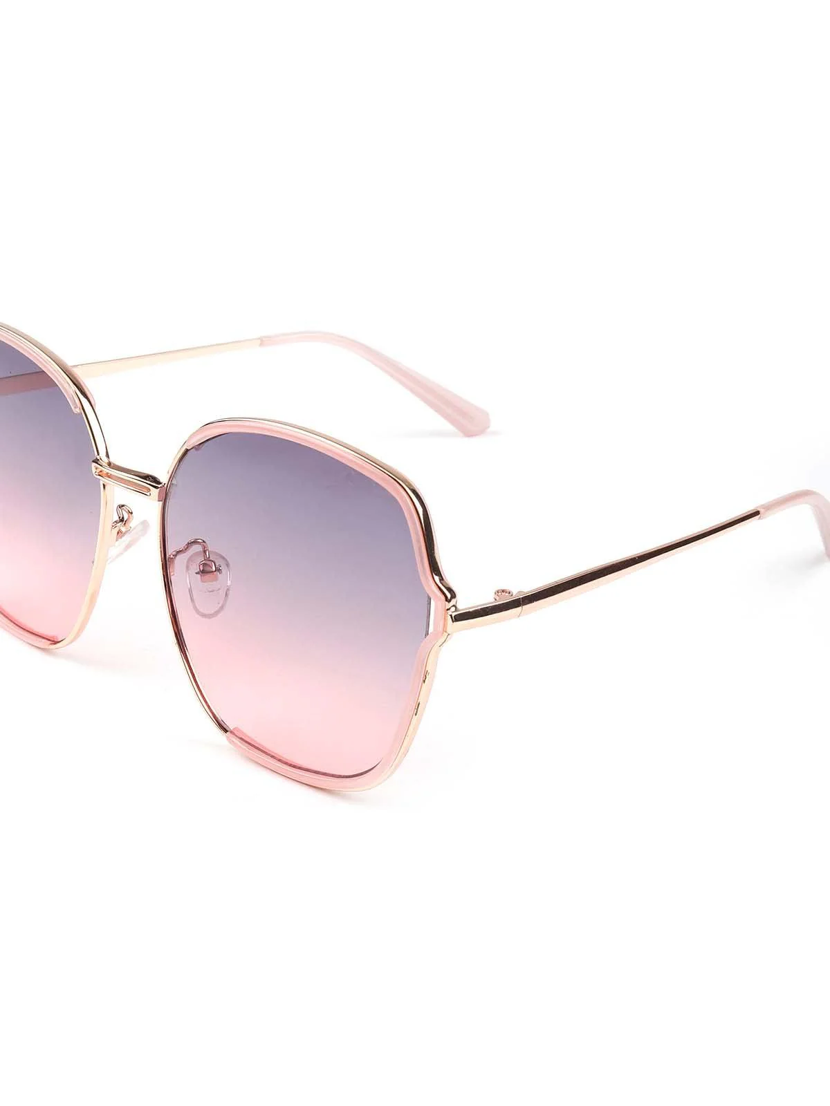 Odette Women Gorgeous Pink-Tinted Oversized Sunglasses - Image 5