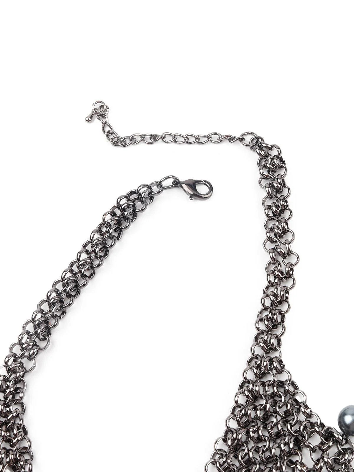 Odette Oxidised Silver Bohemian Necklace For Women - Image 6