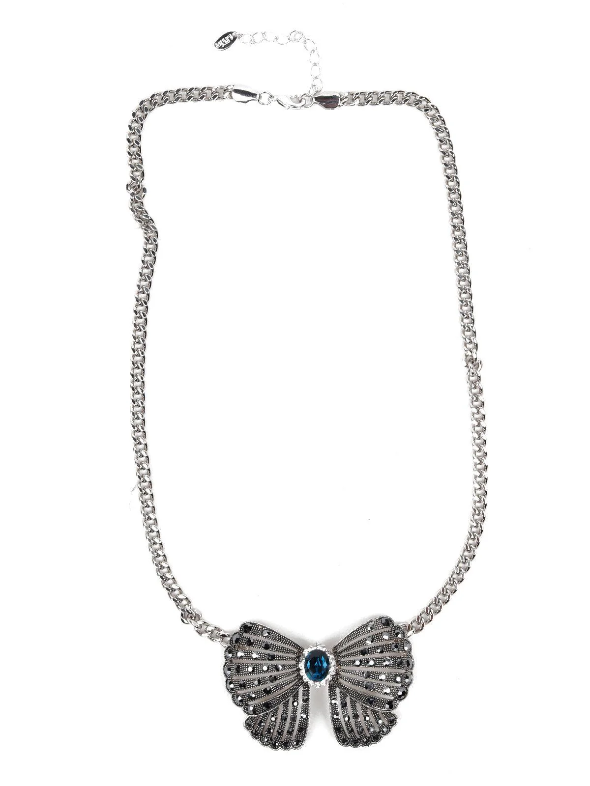 Odette Women Silver-Studded Metal Necklace - Image 3