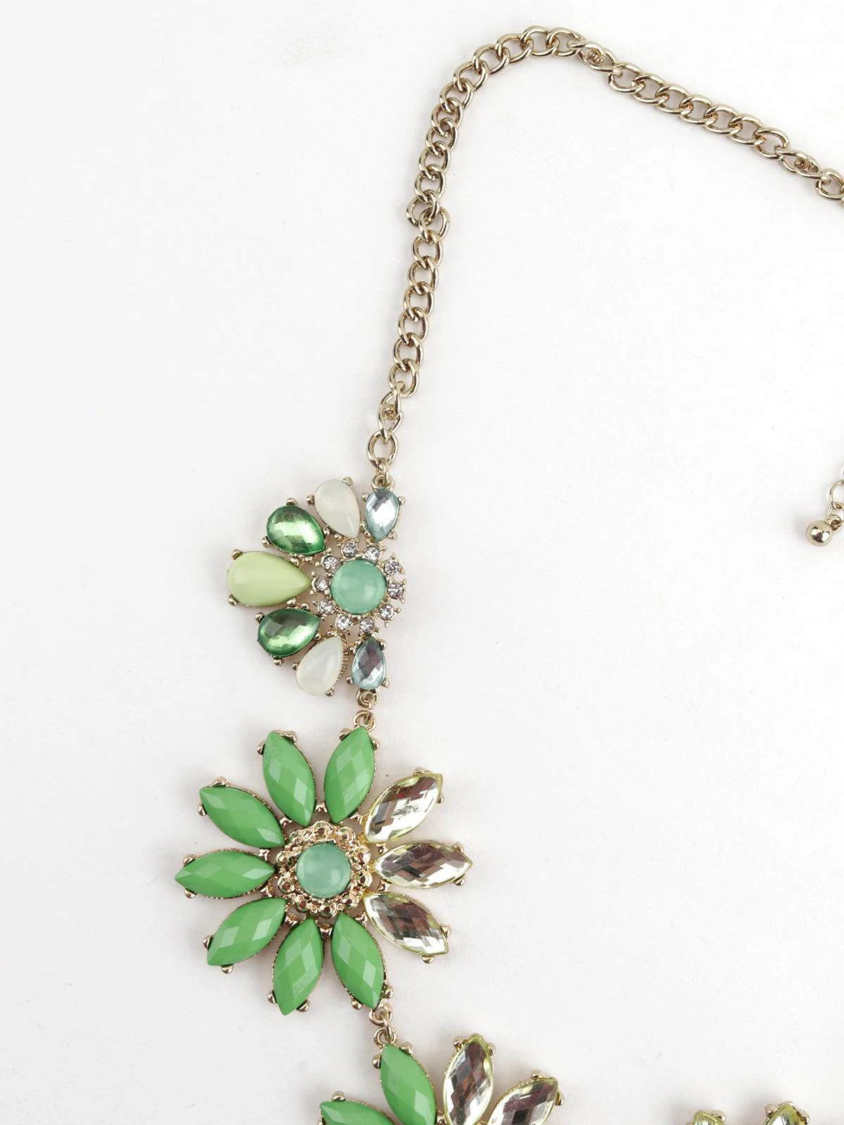 Odette Women Parakeet Green Floral Necklace - Image 4