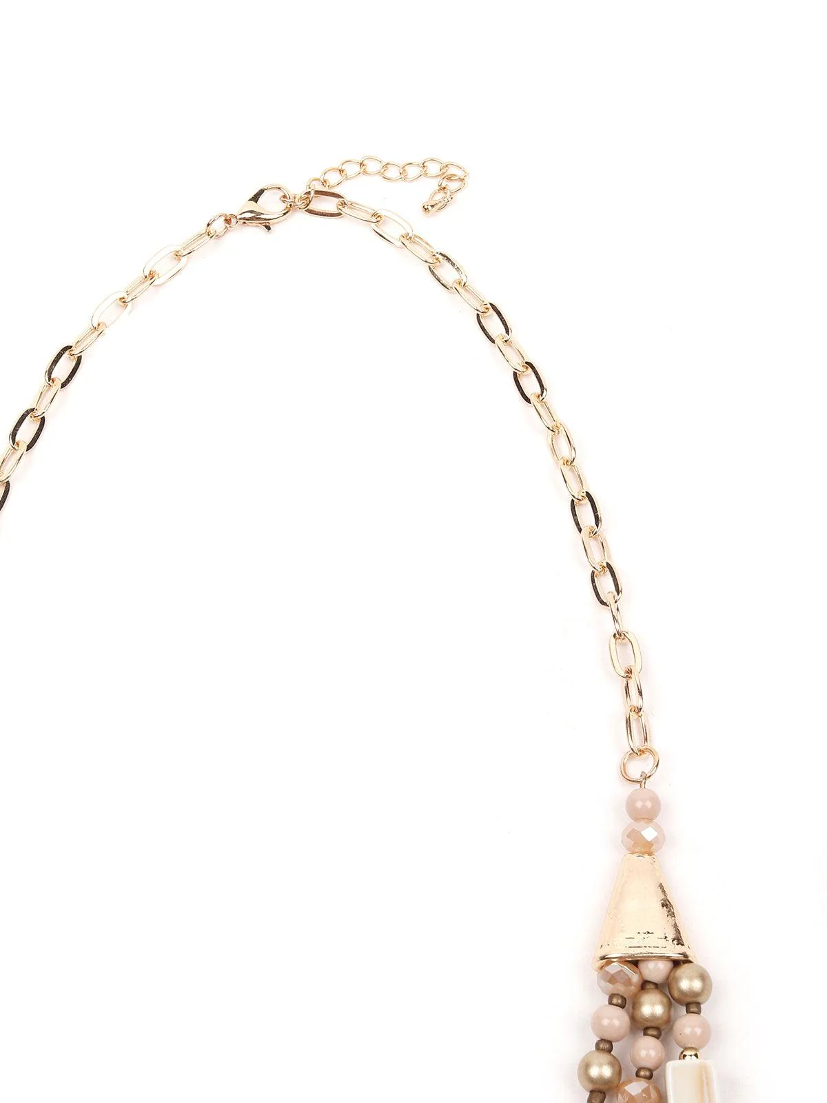 Odette Women Peach Metal Necklace - Image 5