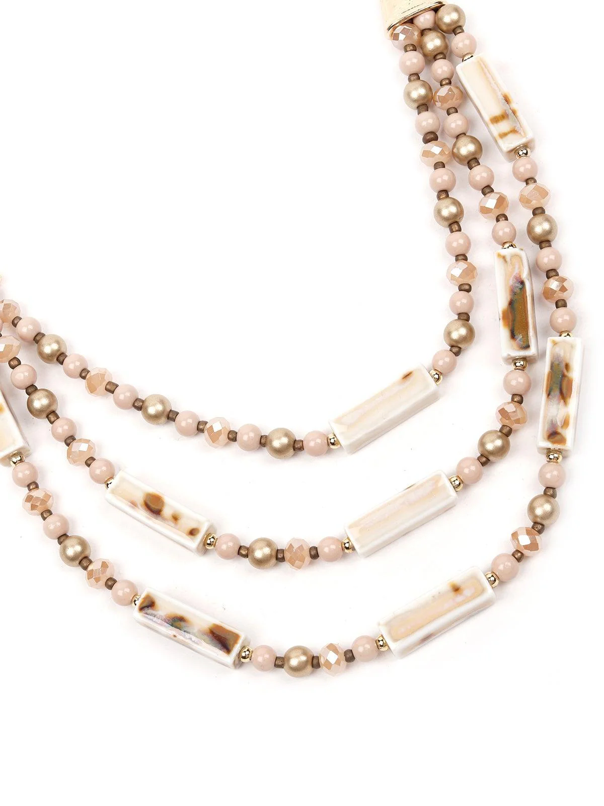 Odette Women Peach Metal Necklace - Image 6