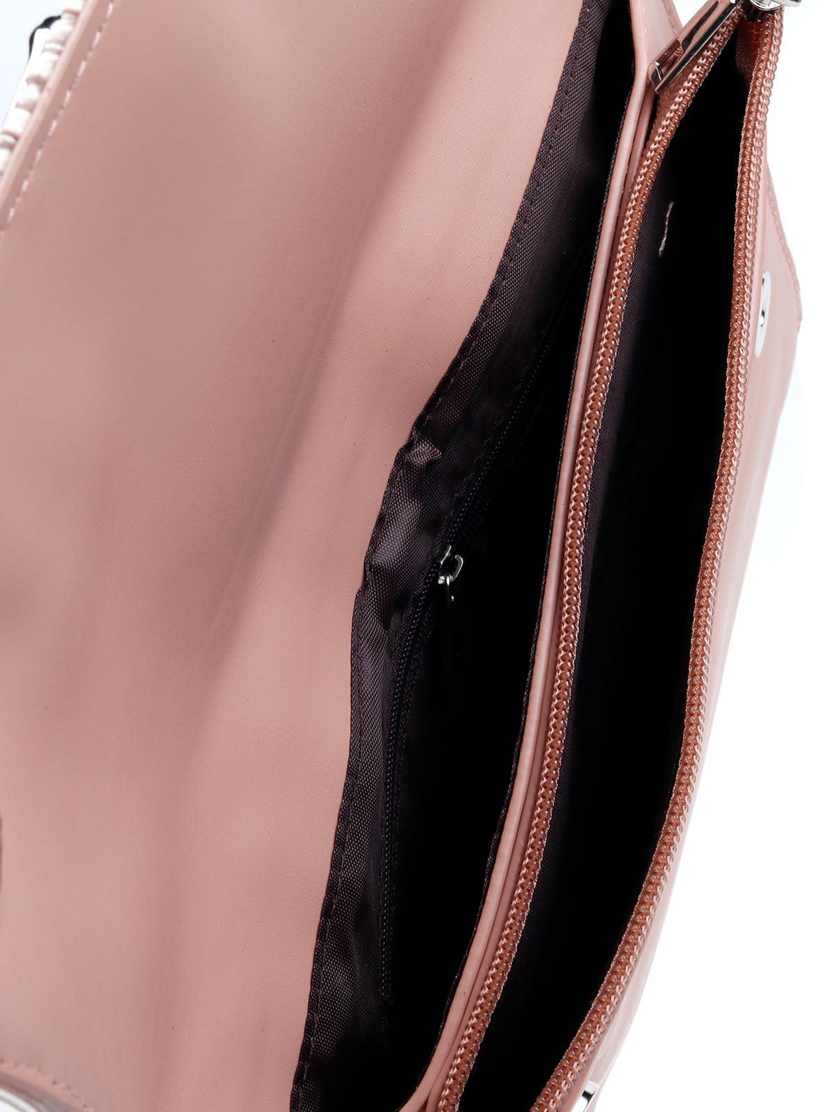 Odette Women Peach Metal Sling Bag - Image 6