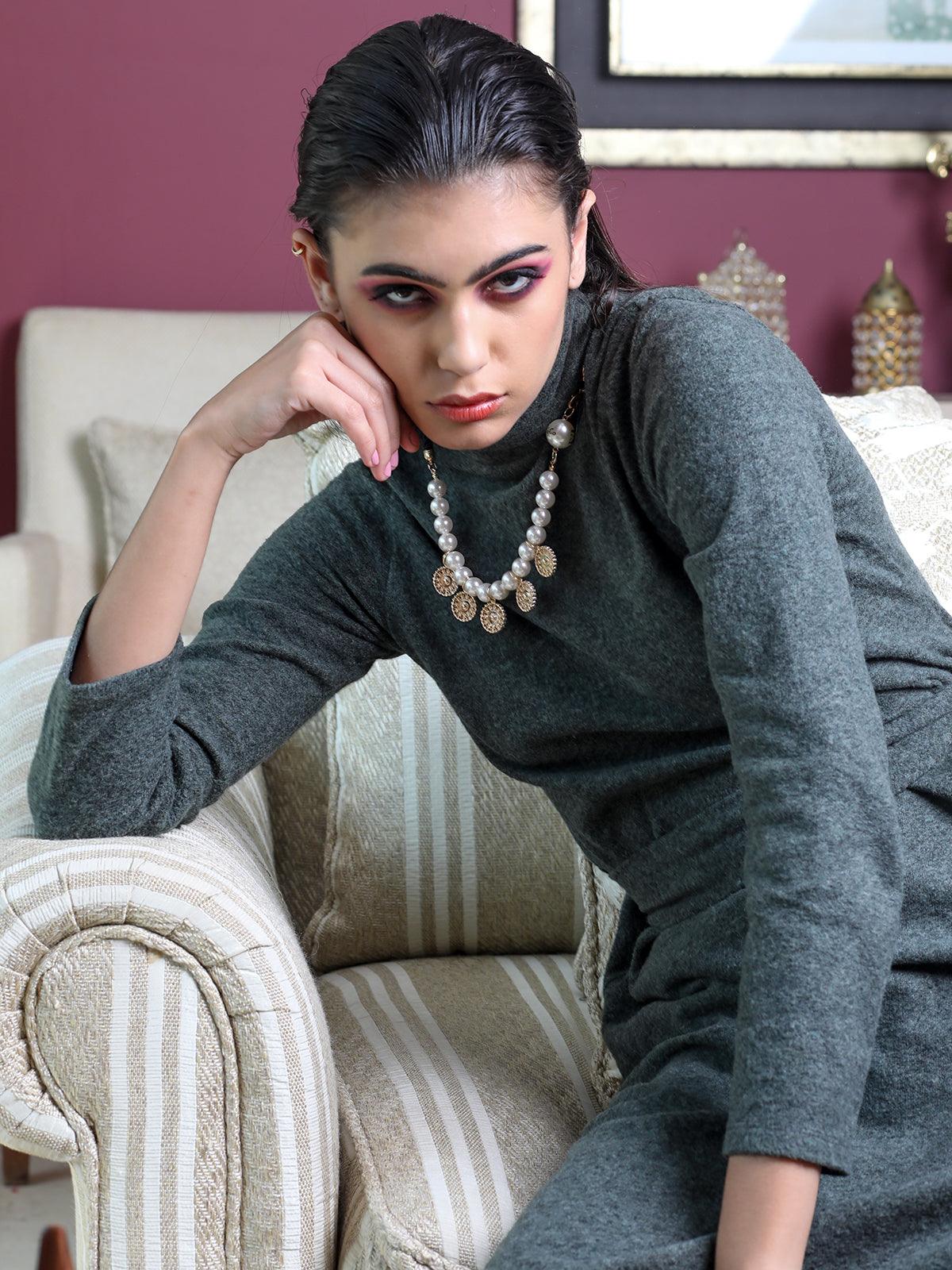 Odette Women White Metal Necklace - Image 2