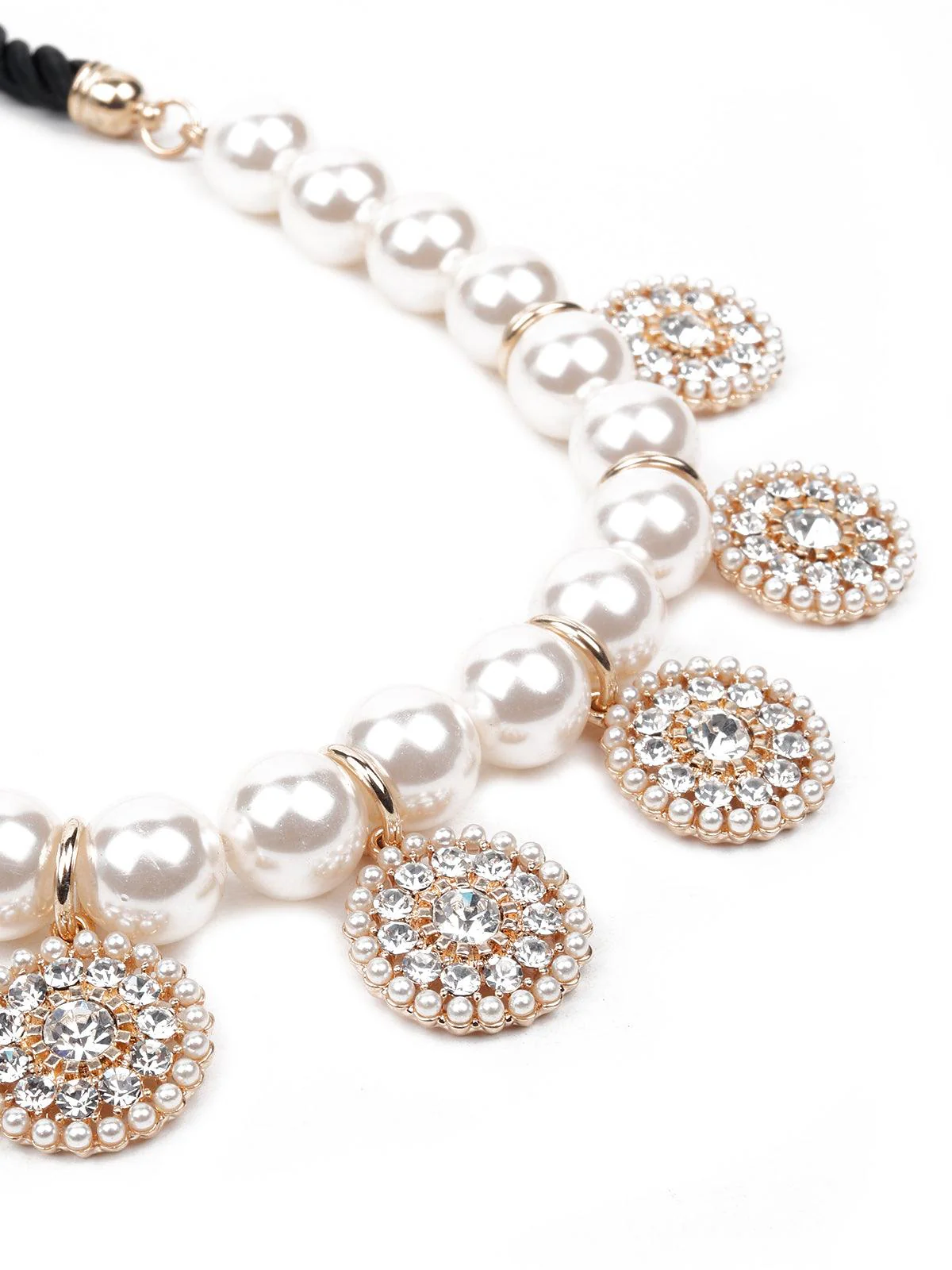 Odette Women White Metal Necklace - Image 5