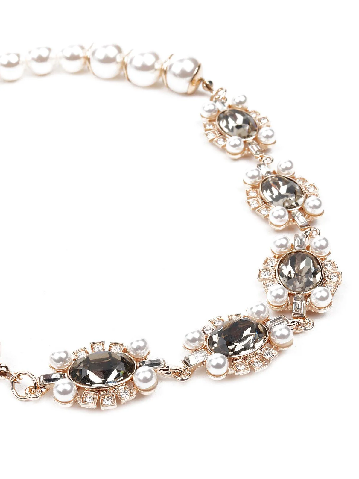Odette Women White Metal Necklac - Image 5