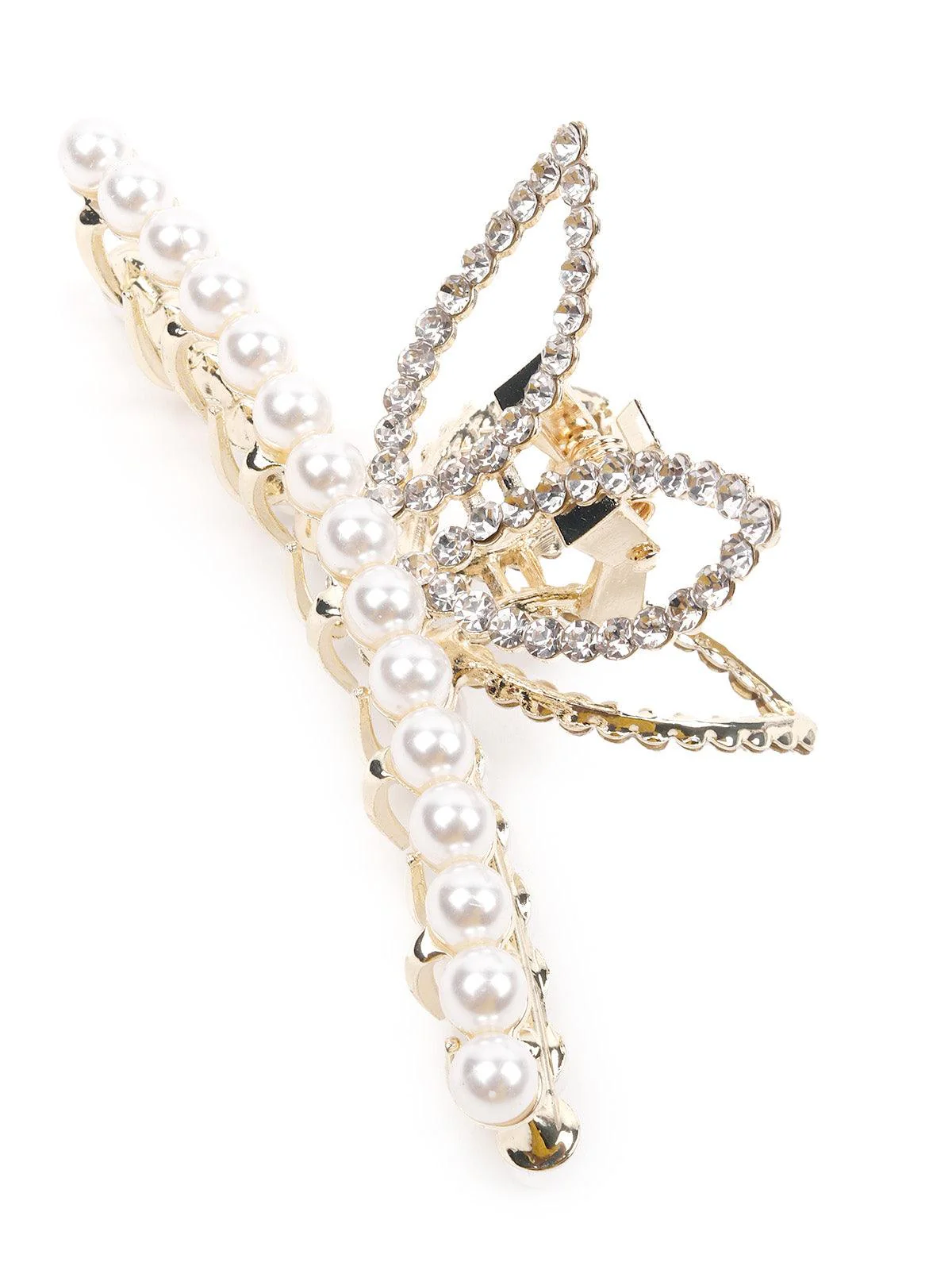 Odette Women Pearl Studded Hair Clutch - Image 4