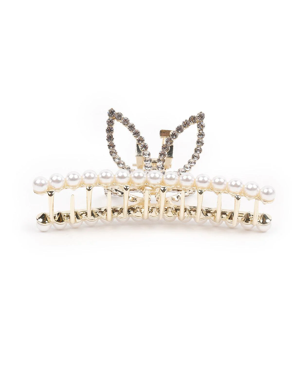 Odette Women Pearl Studded Hair Clutch - Image 6