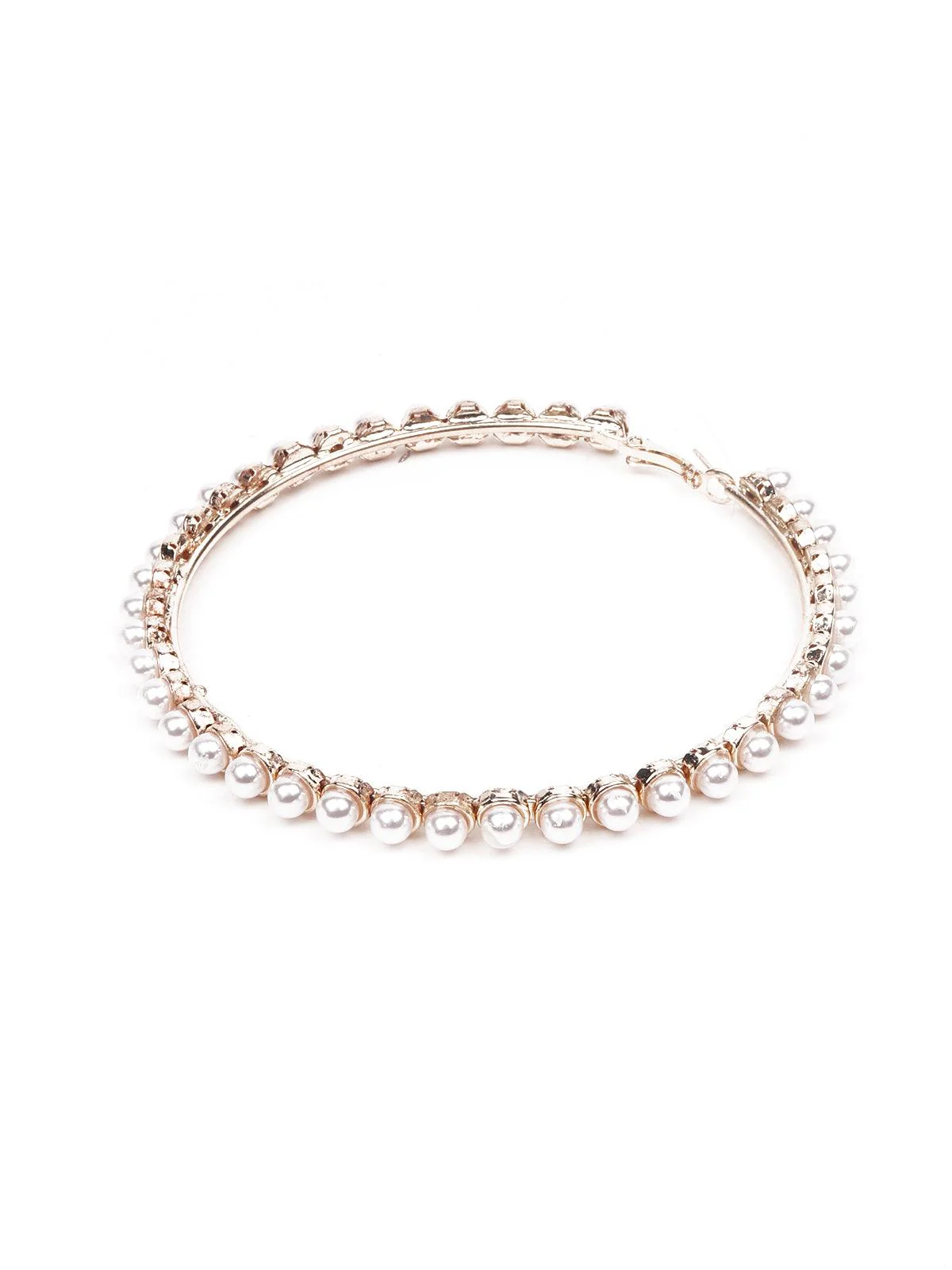 Odette Women White Metal Earrings - Image 5