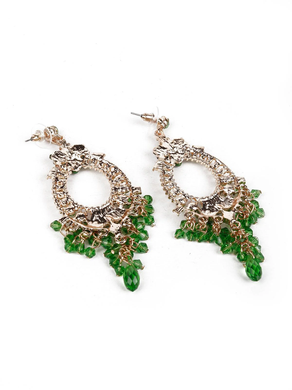 Odette Women Green Metal Earrings - Image 5