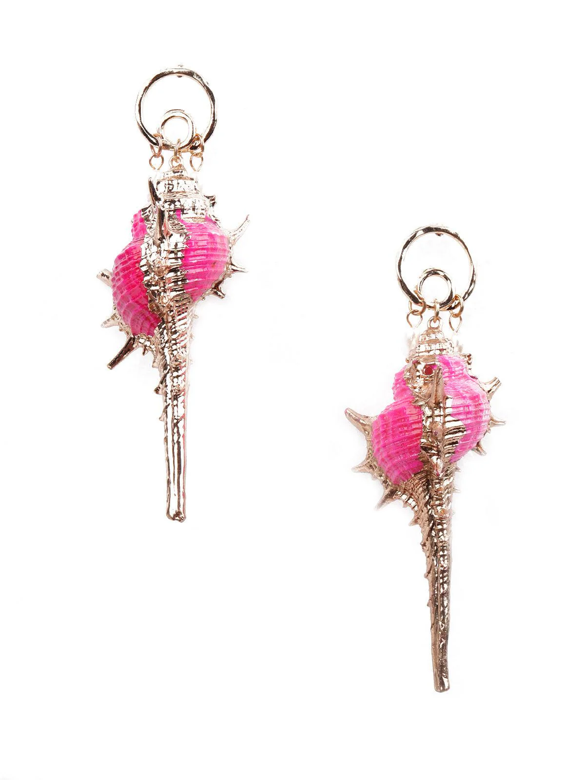 Odette Women Pink and gold stunning drop earrings - Image 3
