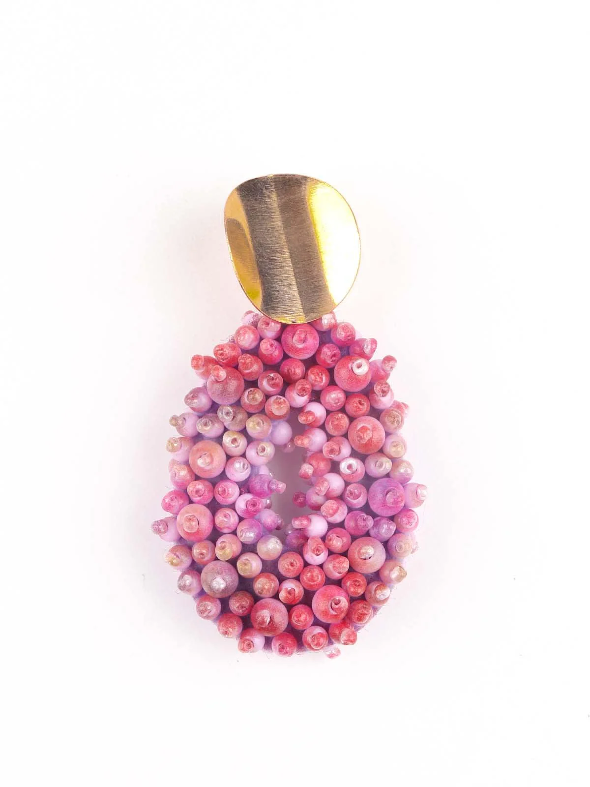 Odette Women Pink Gorgeous Beaded Earrings - Image 4