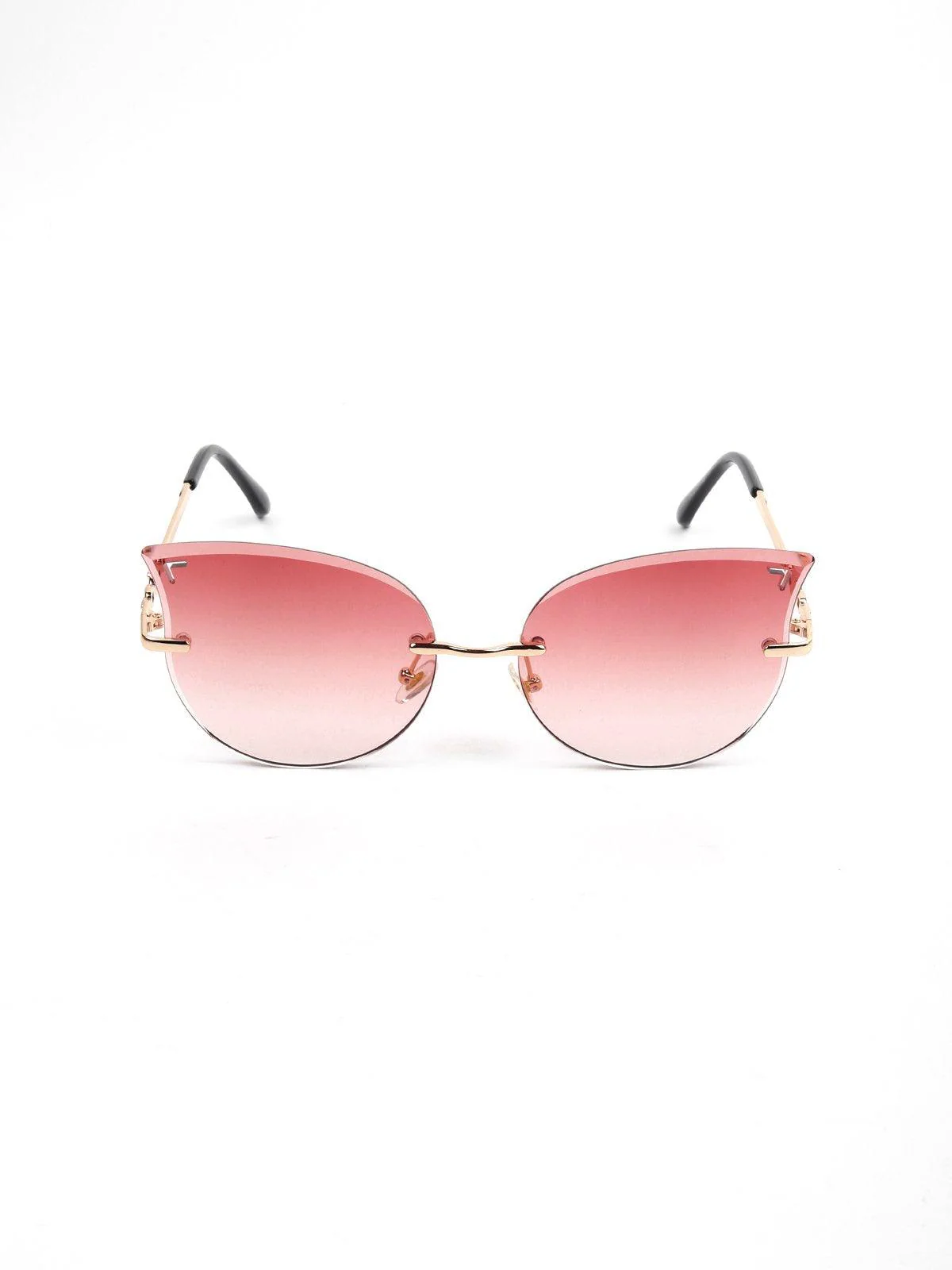 Odette Women Pink High-Index Acrylic Lense Frame Sunglasses - Image 3