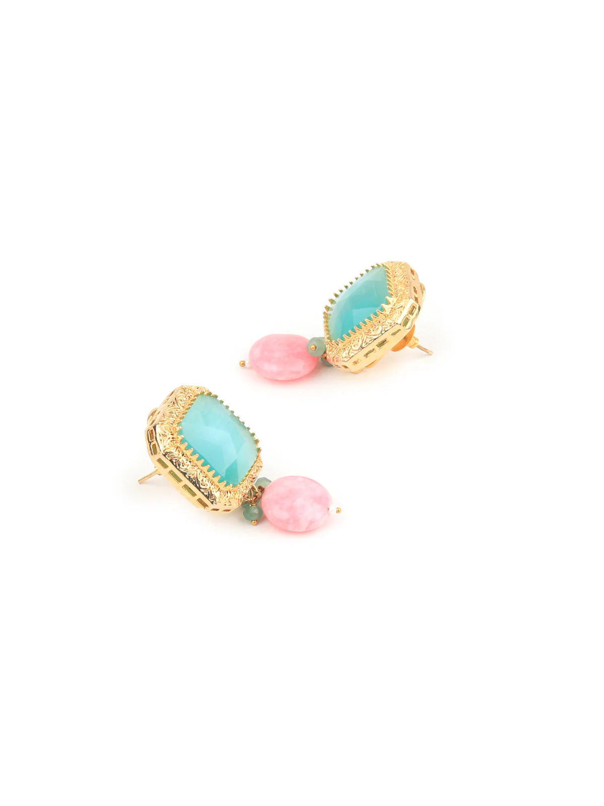 Odette Women Pink Marble Beads Long Necklace - Image 4
