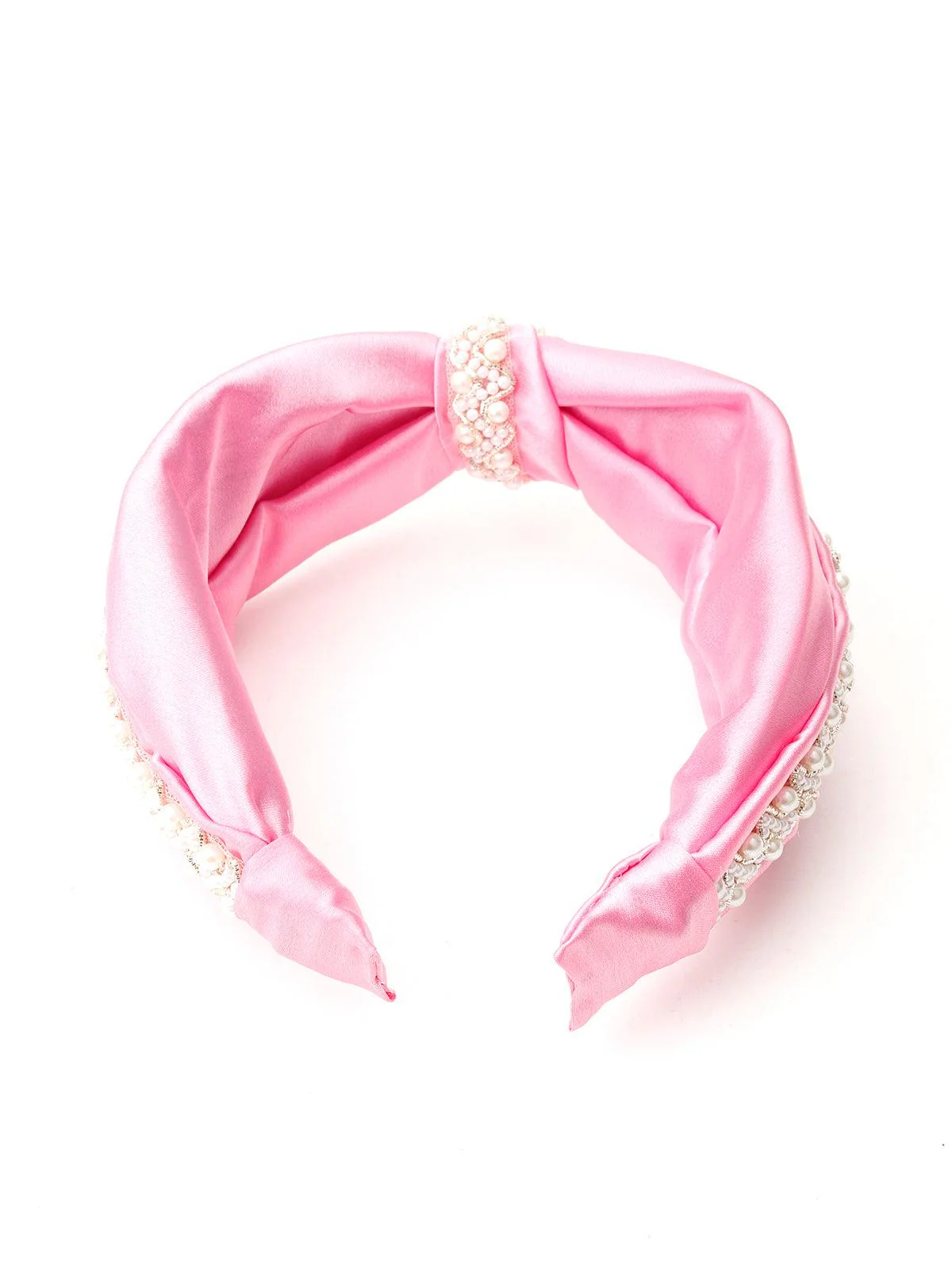 Odette Women Pink Ornate Hairband - Image 4