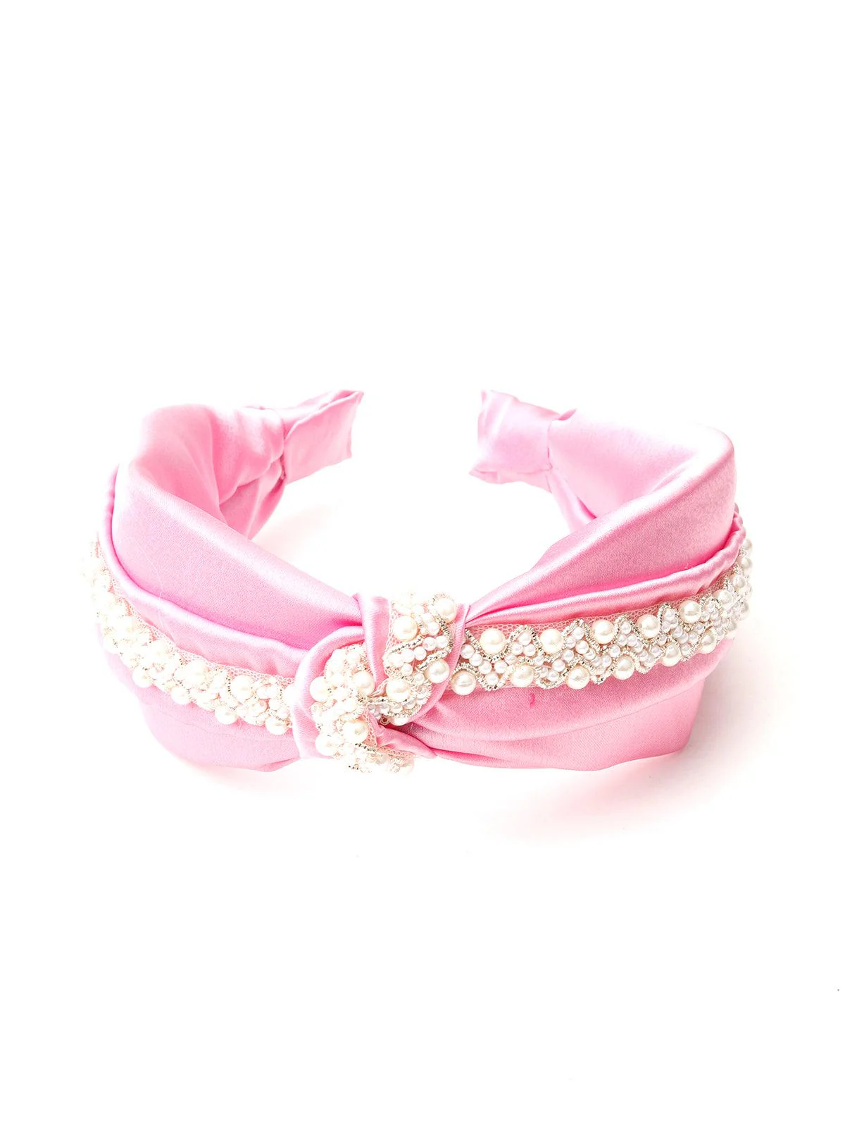 Odette Women Pink Ornate Hairband - Image 6