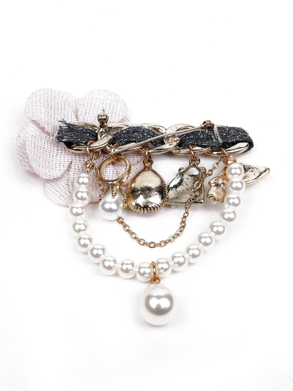 Odette Women Pink Metal Brooch - Image 6