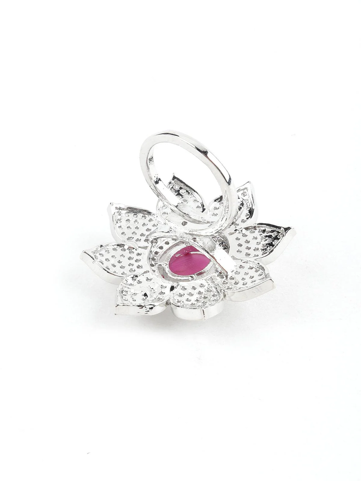 Odette Women Pink Ruby Floral Finger Odette Women - Image 5