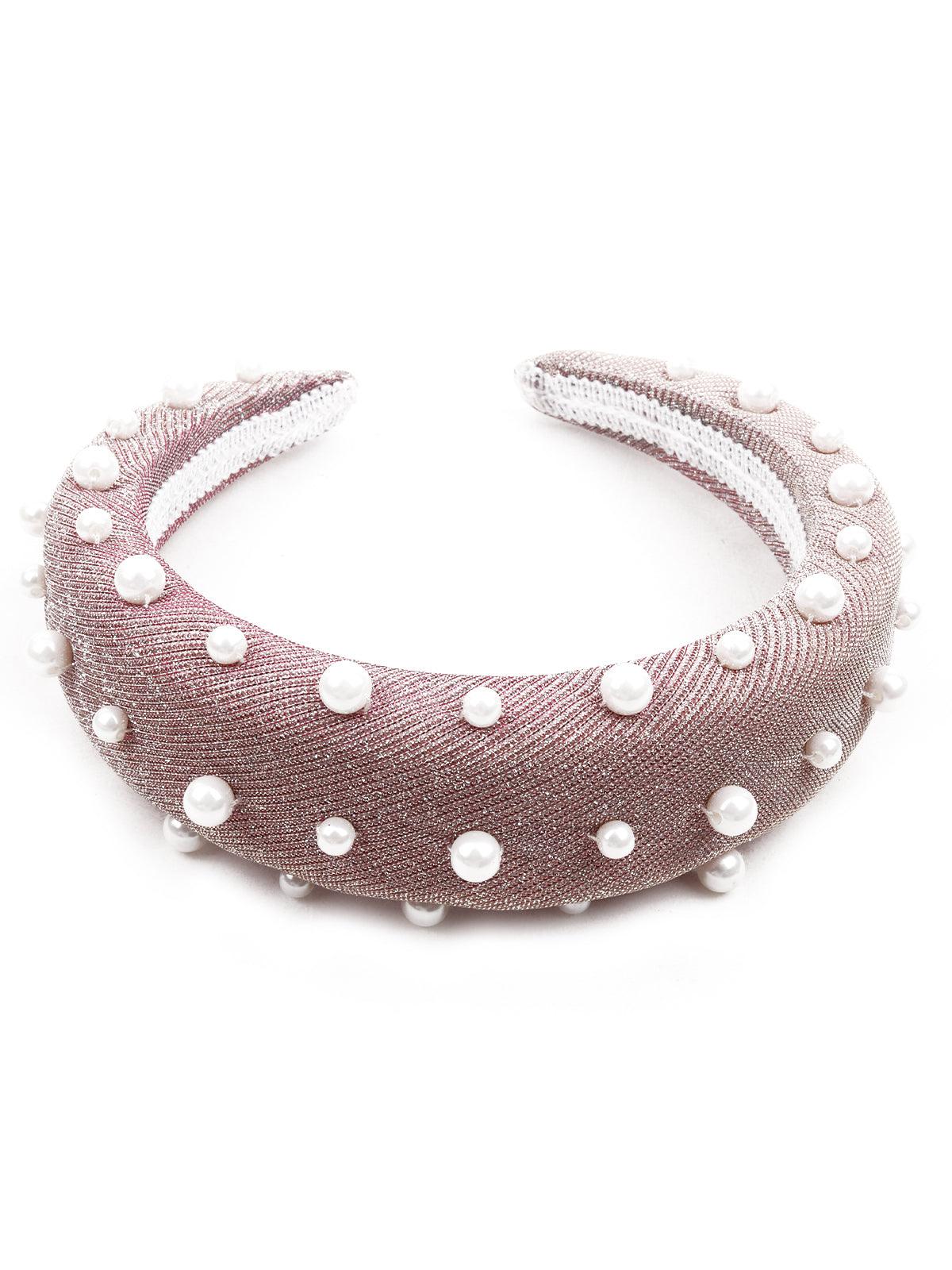 Odette Women Pink Shimmer Hair Band - Image 3