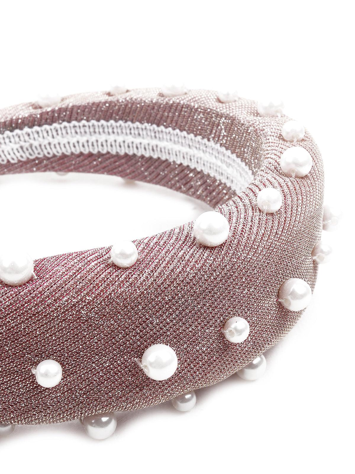 Odette Women Pink Shimmer Hair Band - Image 4