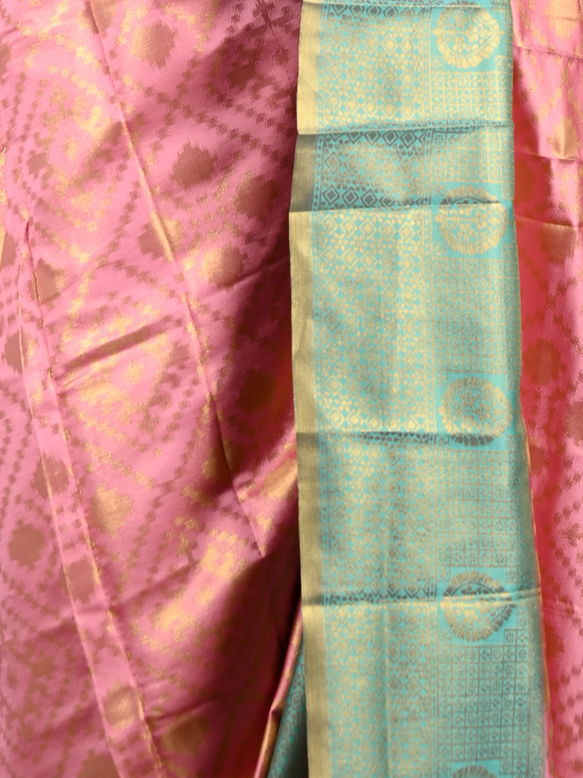 Odette Women Pink Silk Handloom Weaving Saree With Unstitched Blouse - Image 4