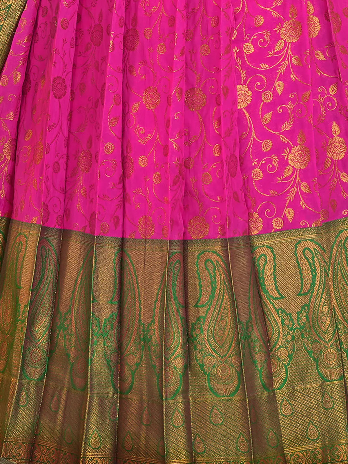 Odette Women Pink Silk Woven Semi Stitched Lehenga With Unstitched Blouse - Image 3