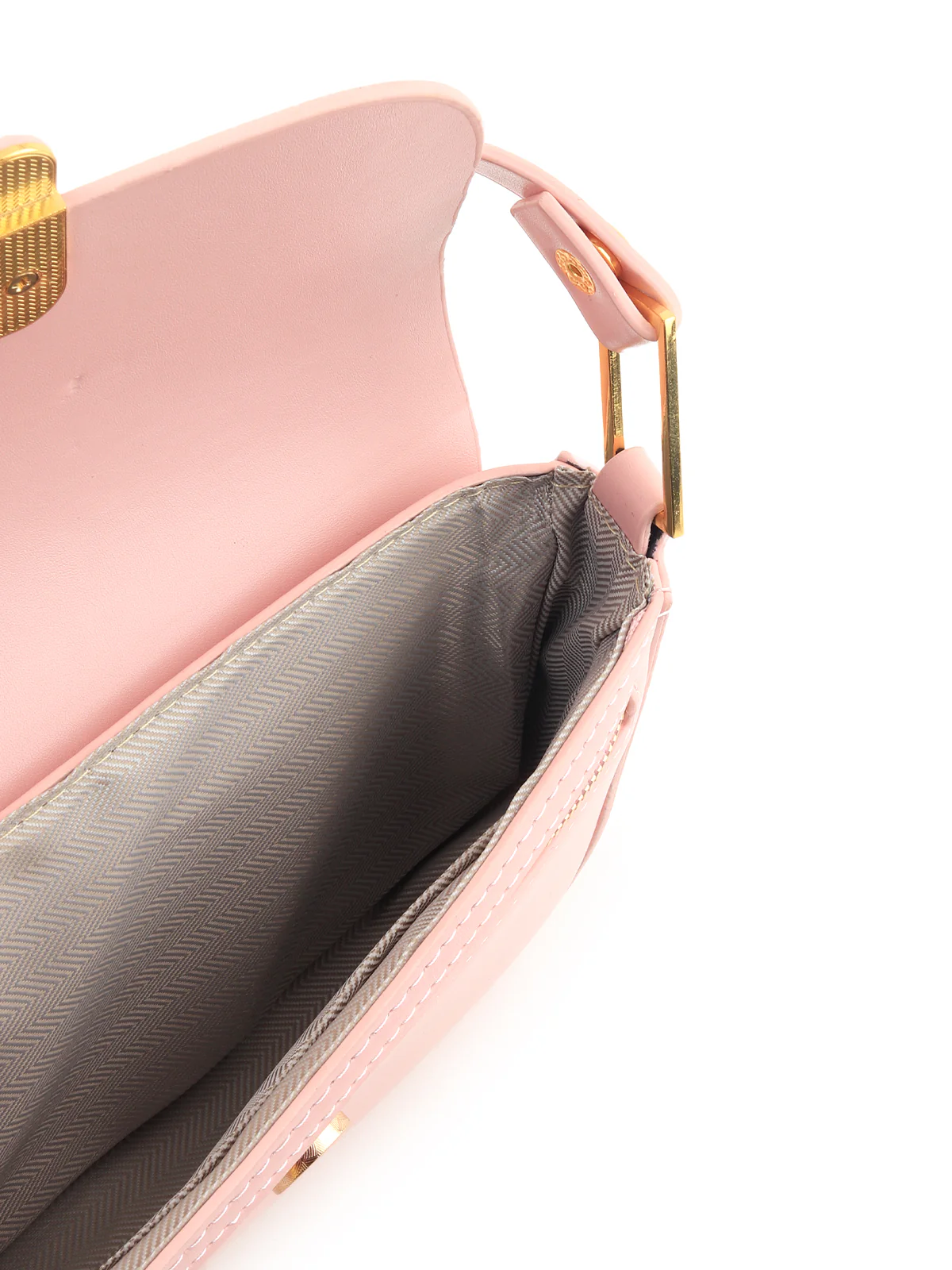 Odette Women Pink Solid Party Clutch - Image 6