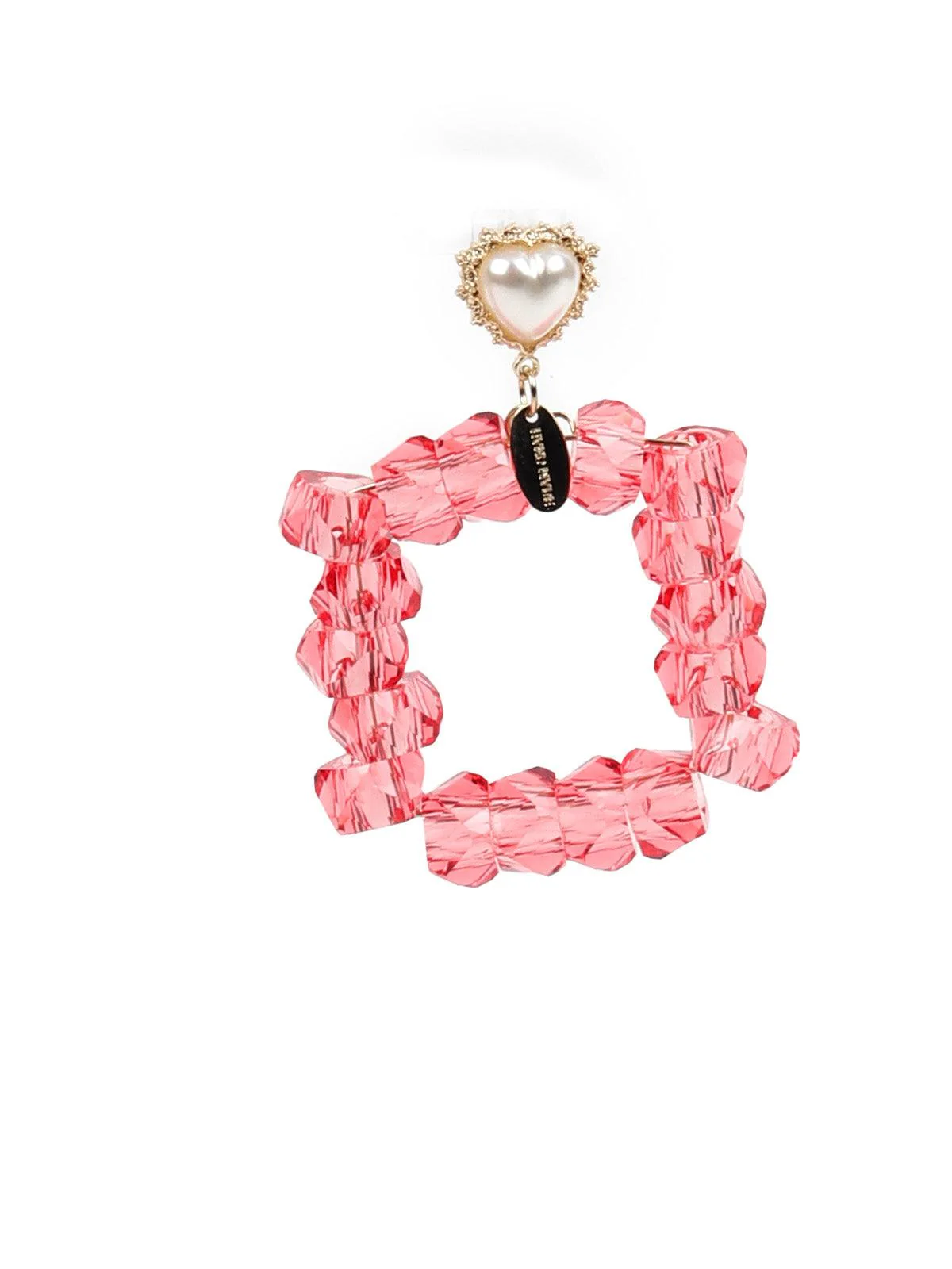 Odette Women Peach Textured Stunning Statement Earrings - Image 6