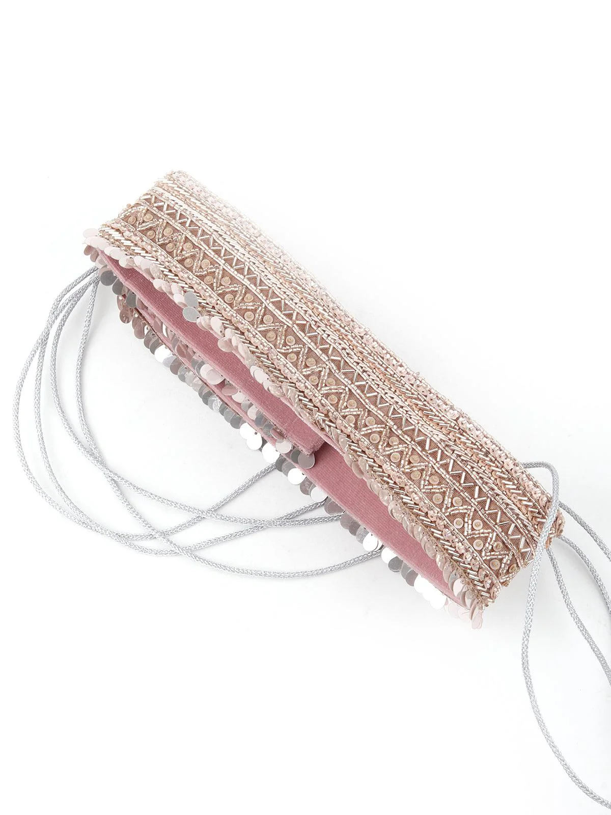 Odette Women Pink Tickle Velvet Base Belt - Image 3