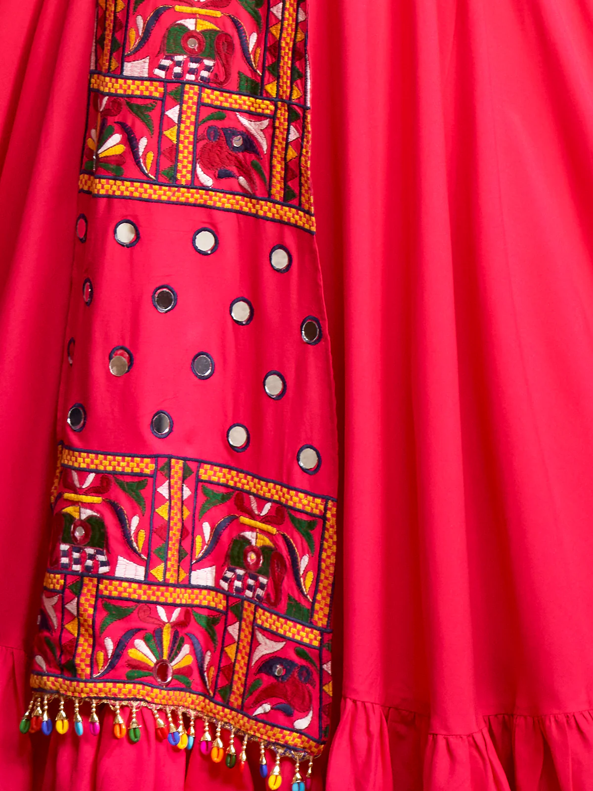 Odette Pink Viscose Rayon Embroidered Stitched Lehenga Choli For Women - Image 5