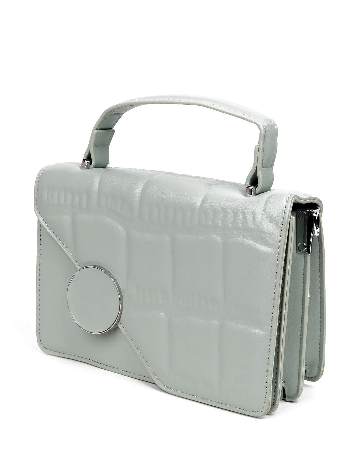 Odette Women Green Colour Metal Sling Bag - Image 4