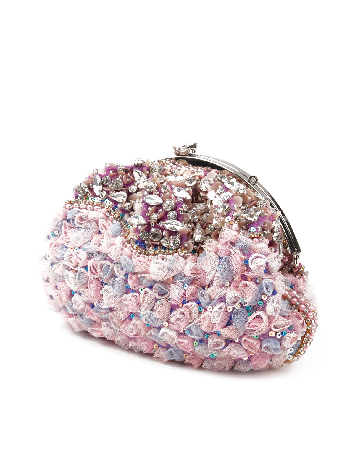 Odette Women Purple Embellished Potli Bag - Image 4