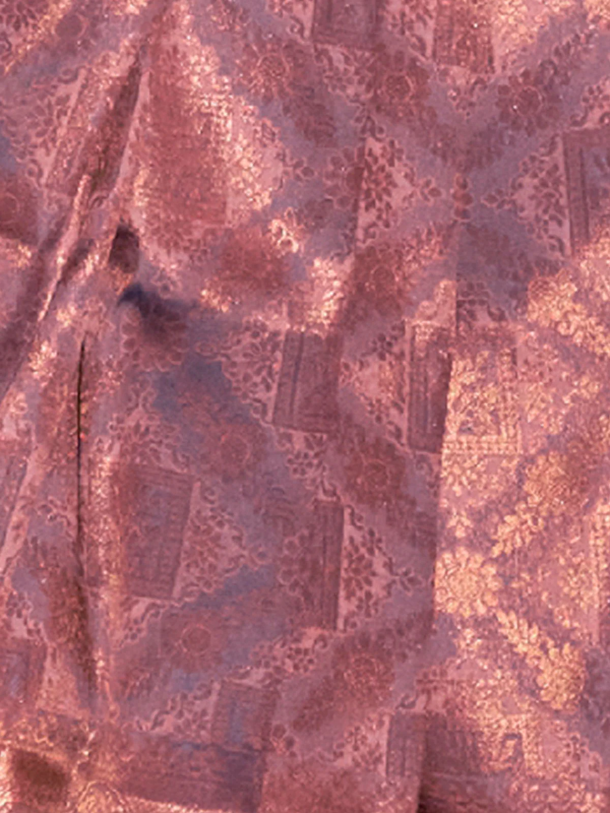 Odette Women Lilac Festive Woven Silk Saree With Unstitched Blouse - Image 6
