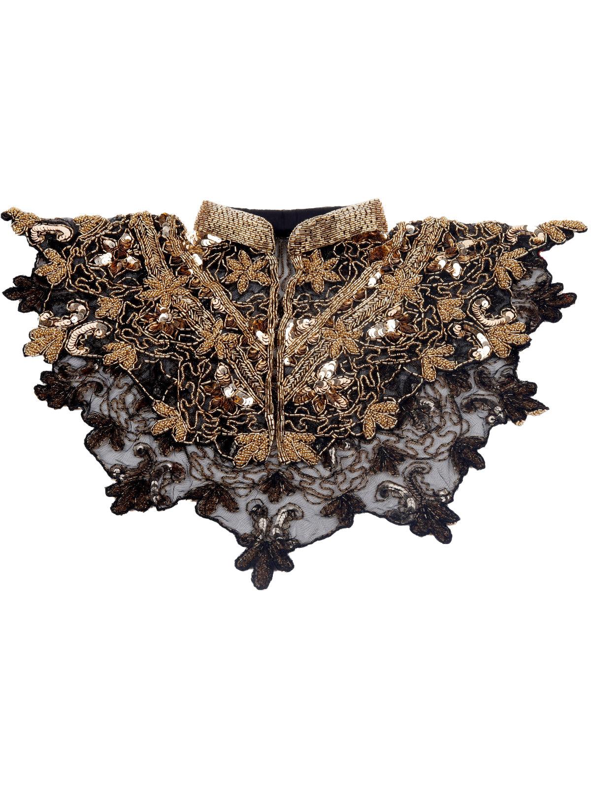 Odette Women Gold Beaded Cape - Image 4
