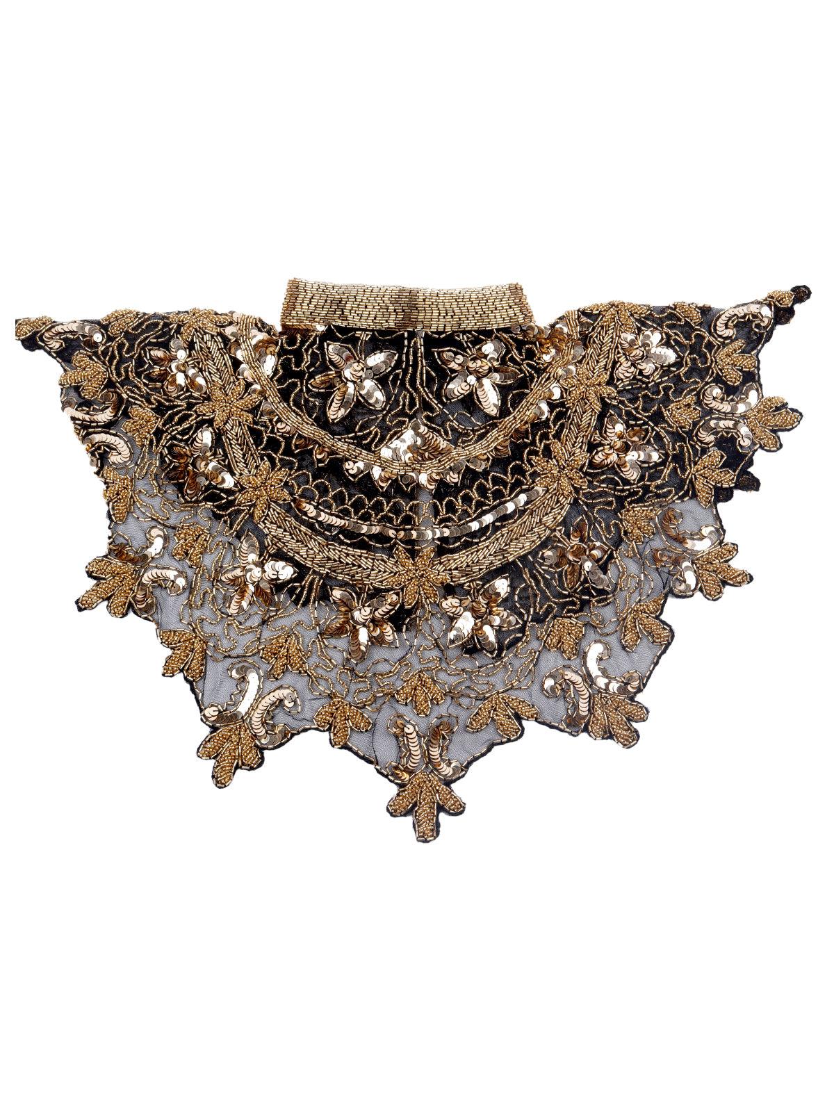 Odette Women Gold Beaded Cape - Image 5
