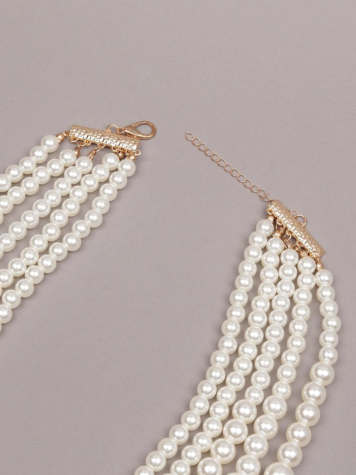 Odette Women White Metal Necklace - Image 6