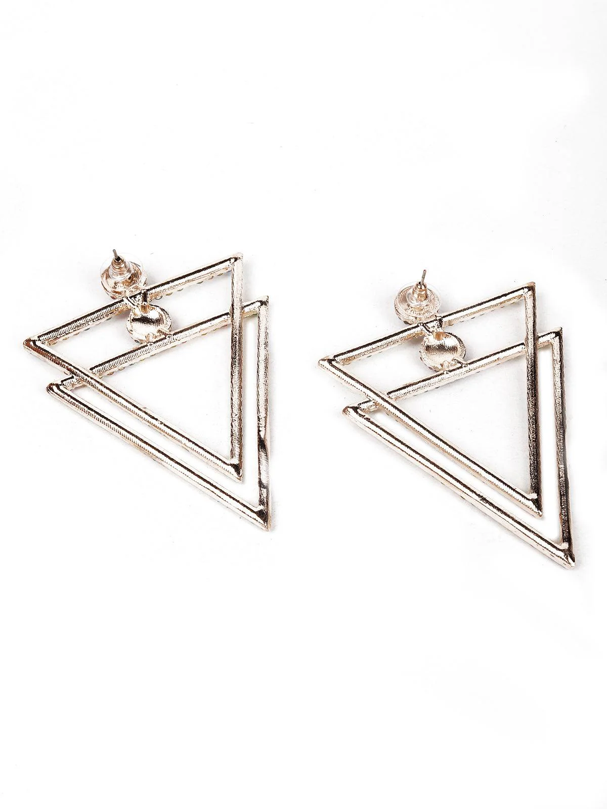Odette Women Multicolour Metal Triangle Earrings - Image 5