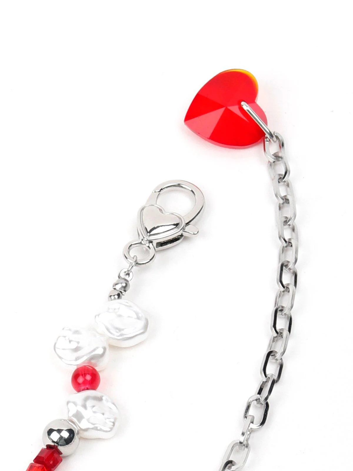 Odette Women Red And White Beads Necklace - Image 6