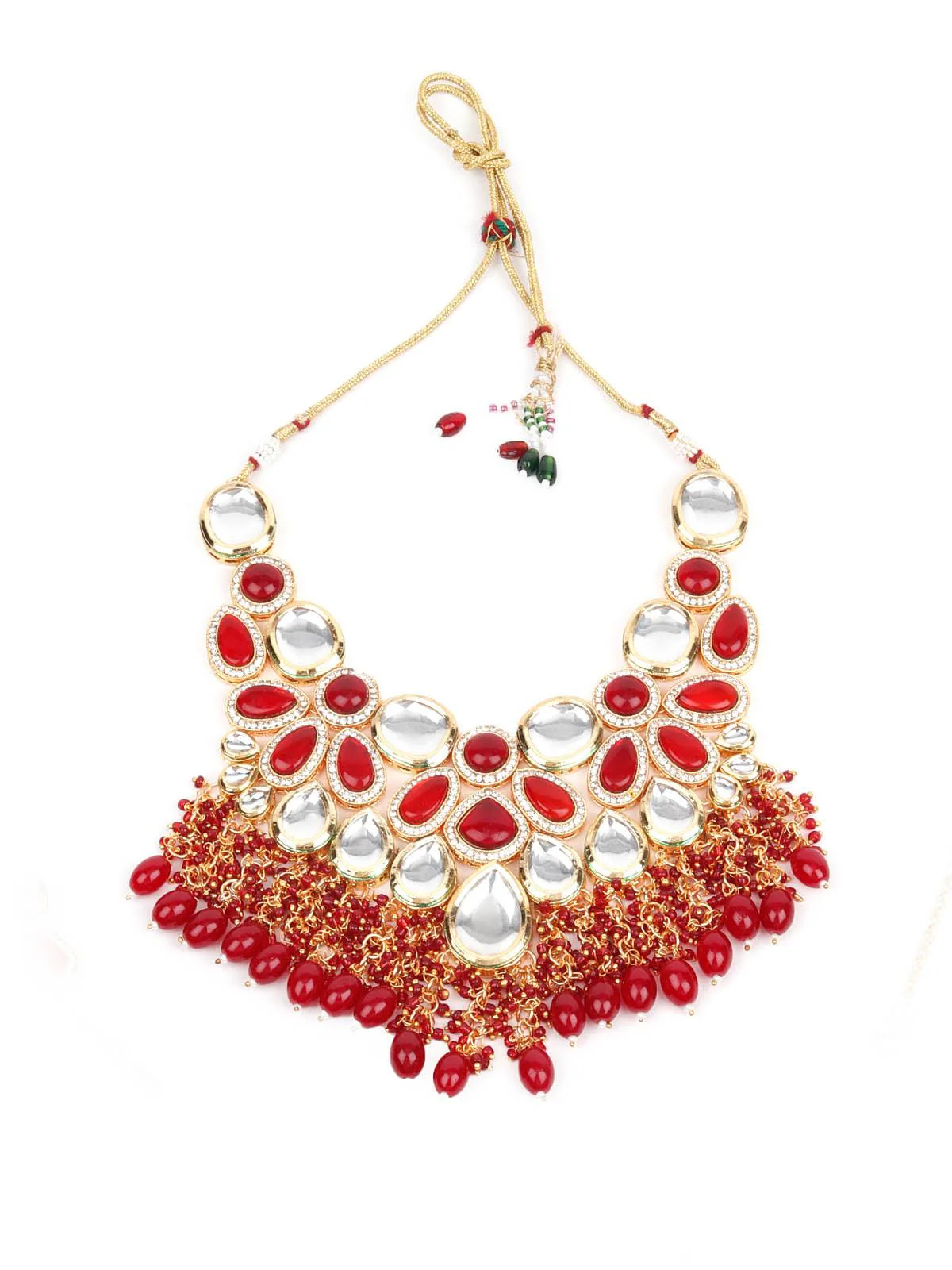 Odette Women Red And White Choker Set - Image 4